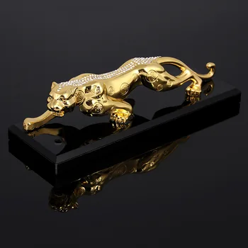 Noi Leopardul de Aur Sculptura ornamente Auto Animal de Decorare Arta de Aliaj de leopard Acasă decorare accesorii Cadou de Afaceri Statuie