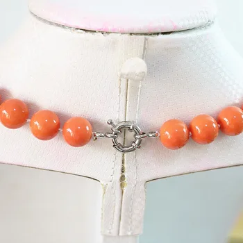 Noi portocaliu coral artificiale piatra de 8mm 10mm 12mm 14mm rotund margele de moda lanțuri frânghie colier diy bijuterii de luare 18