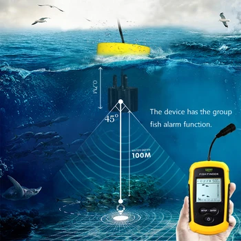 Noroc FF1108-1 Sonar Portabil de Alarmă de Pește Finder Echo Sounder 0.7-100M Traductor Senzor de Adâncime și cu RU RO Manual de Utilizare #B3