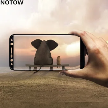 NOTOW 3D Anti-Explozie Sticla 9H Acoperire Completă folie de protectie Ecran Pentru Samsung Galaxy S8plus cu ambalaje de vânzare cu Amănuntul