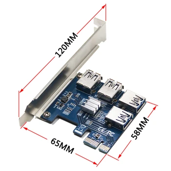 NOU Add-in Card PCIe de la 1 la 4 Sloturi PCI Express 16X Riser Card PCI-E 1X Externe 4 Slot PCI-e Adaptor PCIe Port Card de Multiplicare