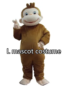 Nou Stil Curious George Maimuta Mascota, Costume De Desene Animate, Fantezie Rochie Costum Pentru Petrecerea De Halloween Pentru Adulti De Dimensiuni Transport Gratuit