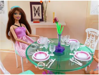 Noua masa de bucatarie set pentru barbie mobilier rochie de până papusa accesorii DIY jucărie