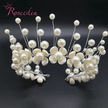 Noul Design Floral Bentita Handmade nunta tiara de păr poarte Perle Femei hairband Tiara Mireasa, Bijuterii de Mireasa, Accesorii RE590