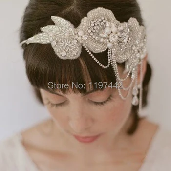 Noul design retro de lux accesorii de nunta vintage voal de mireasa frizură manual bentițe tiara accesorii de par H156