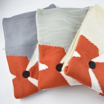 Noul fox tricotat pentru nou-Născuți copil pătură mare ureche Tricot capac pătură saltea plaja pat garnituri bz2