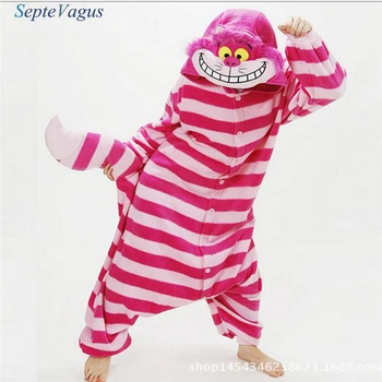 NOUL HOT Cheshire Pisica Adult Pijamale Cosplay de Desene animate de Animale Onesie Pijamale de Craciun Costum de Halloween
