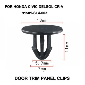 NOUL Hot Ușa Excursie Panoul de Clipuri 10x Clip capota Frontală de Fixare Capota pentru Honda Civic DelSol CR-V 91501-SL4-003