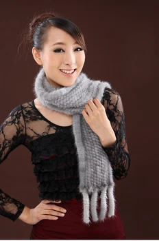 Noul Ms tobei originale nurca blană eșarfă de mână tricotate nurca esarfe en-gros și cu amănuntul