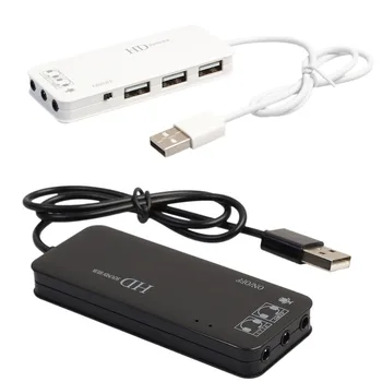 NOYOKERE Vânzare Bună SB 2.0 Hub CU 3 Porturi USB 2.0 + Căști + Microfon Porturi Adaptor de Sunet 7.1 CH Multi Porturi Splitter plăci de Sunet