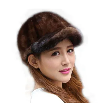 Nurca blană pălărie pentru femei păr de nurcă blană pălărie benn pălărie nurca nurca cavaler capac