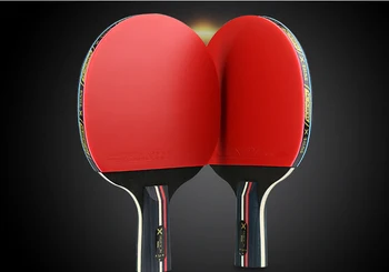O Pereche Profesional de 3 stele Bat Tenis de Masă, Racheta Lung Mâner Scurt Ping Pong Padel Racheta Cosuri Pentru Concurs