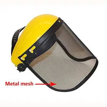 Ochiurilor de Plasă de Metal Mască de Protecție Vizor Casca de Siguranță pălărie Pentru drujba perie de tăiere forestiere masina de Tuns Gazon de Protecție a Muncii Masca