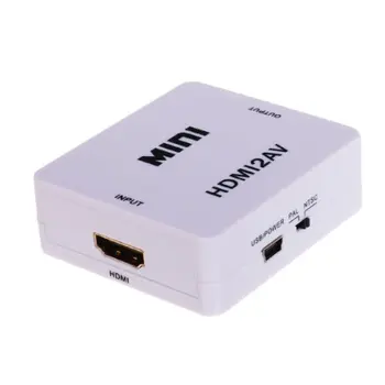 Oferte de Top Mini HD Video HDMI AV CVBS NTSC/ PAL semnal TV converter, VHS recorder video, DVD-HDMI RCA alb