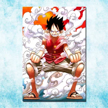 One Piece Luffy Japonia Fierbinte Anime Pânză de Mătase Poster 13x20 32x48 inch Poze Pentru Decor Camera Cadou (mai mult)-1