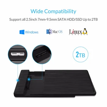 ORICO 2.5 Inch HDD Cabina de USB3.0 Micro B Hard Disk Extern Disc Caz de Mare Viteză Caz pentru SSD Suport UASP SATA III(2189U3)