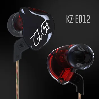 Original KZ ED12 de 3,5 mm În Ureche Căști Bas Grele HIFI DJ Stereo Izolarea Zgomotului KZ Cască de Inlocuit Cablu