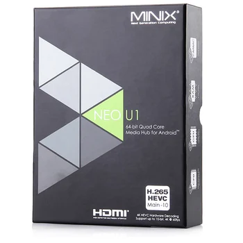 Original MINIX NEO U1 TV Box Amlogic S905 Quad Core 2G/16G 802.11 ac 2.4/5GHz WiFi H. 265 HEVC 4K Ultra HD XBMC IPTV Smart TV Box