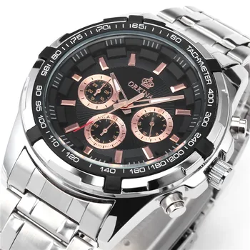 ORKINA Brand Miyota JS20 Cuarț Circulație Calitate din Oțel Inoxidabil Trupa Ceas Heren Horloges