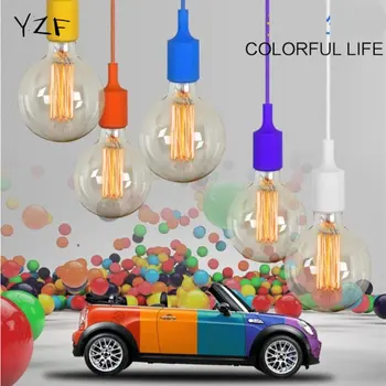 Pandantiv Modern Lumini 9 Culori DIY de Iluminat Multi-culoare Silicon E27 dulie Bec Lampi Decor Acasă