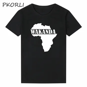 Panterele Negre Tricou Wakanda Harta Africa De Imprimare T-Shirt Pentru Bărbați Hipster Film Amuzant Grafic Teuri Wakanda Pentru Totdeauna Tricou Unisex