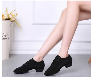 Pantofi Sport Femei Neutru Din Piele Pantofi De Dans Oxford Sneaker Femei Pantofi De Dans Latino Profesor Pantofi Cha Cha Saltatio Pânză