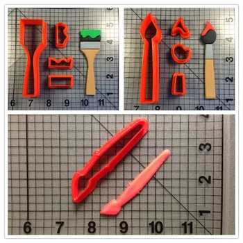 Pensula Personalizate Imprimate 3D Cookie Cutter Set Bucatarie Accessoriu Tort de Decorare