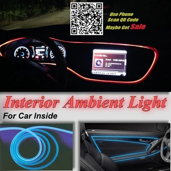 Pentru CHRYSLER 300C 2006-2007 Auto Interior Lumina Ambientala iluminare Panou De Mașină în Interiorul Rece Benzi luminoase prin Fibra Optica, Banda