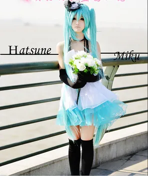 Pentru că costum / cosplay costum / Japoneză vocaloid Hatsune Miku camellia miku vestido de renda rochie de dantelă transport gratuit