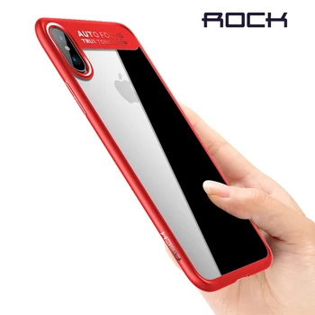 Pentru iPhone X Hibrid caz, Rock Colorate Originale, de un roșu strălucitor caz acoperire pentru iPhone X, de Cristal Clar de Caz pentru iPhoneX