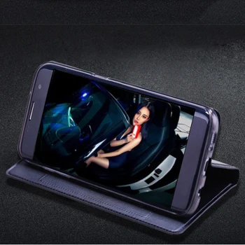 Pentru Nokia 6 Caz Pearl Pește Textura Magnet Stand Flip Cover Din Piele Telefon Mobil Caz + Cadouri
