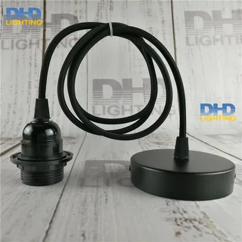Pentru proba E27 DIY edison lampa de prindere negru bachelită filetate soclu de plastic titularul lampă cu negru cablu si placa de tavan