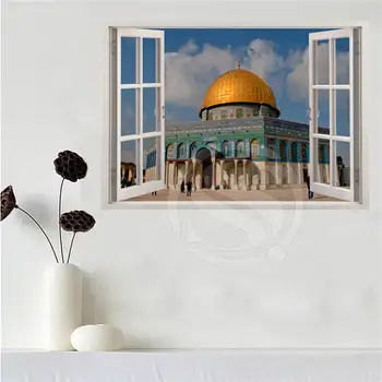 Personalizat canvas poster Ierusalim în fereastra poster pânză tesatura de perete poster de imprimare Tesatura de Matase SQ0626-ZXEE3221