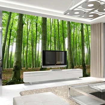 Personalizat Murale 3D Tapet Verde, Copac, Pădure, Natură, Peisaj, Mare Pictura pe Perete Camera de zi cu Canapea, TV Fotografie de Fundal de Hârtie de Perete