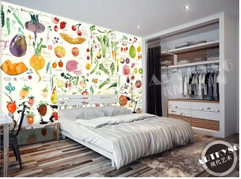 Personalizat papel DE parede infantil mari picturi murale de fructe și legume restaurant bucatarie de perete de vinil care papel DE parede