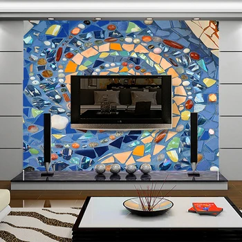 Personalizat pictură Murală în Stil European Pietre Mozaic 3D Art Podea Camera de zi, TV Fotografie de Fundal Tapet Auto-adeziv rezistent la apa