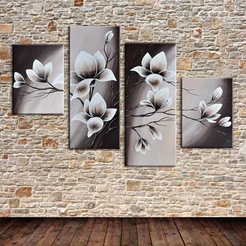 Pictate manual modular flori pictura pe perete imagini florale panza picturi in ulei de artă murală cu cameră de zi decor