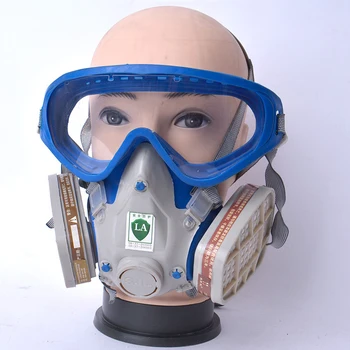 Plin Masca Facială Respirator Mască Filtru Pentru Masca De Gaze Cu Ochelari De Pesticide Pintura Filtru De Carbon Masca De Vopsit Cutii De Gaz