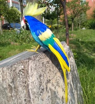 Pline de culoare, pene de papagal cacadu artificiale pasăre mare de 30cm de artizanat,prop,grădină acasă decorare cadou p2734