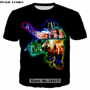 PLstar Cosmos 2018 vara Nou stil Original Femei/Bărbați t-shirt Regele pop Michael Jackson Imprimare 3D O-Gât casual T-Shirt