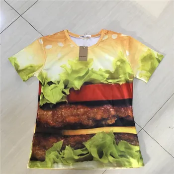 PLstar Cosmos, Femei, bărbați harajuku Brânză Burger T-Shirt camiseta Hamburger, Cheeseburger tricou de Vara tricou topuri 3d tee teu