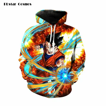 PLstar Cosmos Jachete Paltoane Dragon Ball Z Hanorac Anime Goku cu Gluga 3d Imprimate Bărbați Jachete Harajuku bărbați DBZ imprimare pulovere