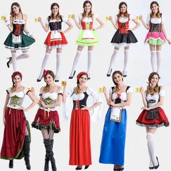 Plus Dimensiune Femei Costum Oktoberfest Bavarez Oktoberfest, Germană Festival De Bere Rochie De Cosplay, Costume De Halloween Pentru Femei Adulte