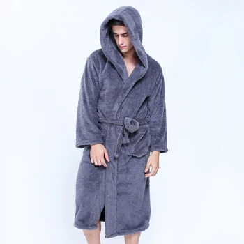 Plus dimensiune XXL haine cu glugă halate de baie pentru bărbați de Iarnă Ține de cald cu mâneci lungi rafinat de pluș mens halat cupluri robe