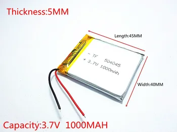 Polimer baterie de 1000 mah 3.7 V 504045 smart home MP3 boxe baterie Li-ion pentru dvr,GPS,mp3,mp4,telefon mobil,vorbitor