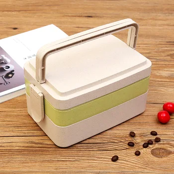 Portabil 3 Strat Japonez Cutie Bento Etanșe, Cuptor Cu Microunde Termică Prânz Boxs Pentru Copii Pentru Picnic Cu Containere Pentru Depozitarea Alimentelor -35