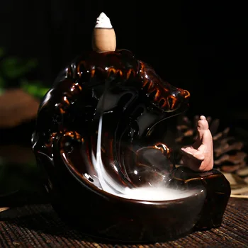 Porțelan Refluxul Ceramice Arzător de Tămâie Titularul de Fum Retur Arzător de Tămâie Cădelniță pentru Camera de zi și Biroul de Acasă Ceainărie