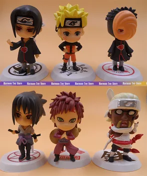 Prețul cu ridicata 2set/lot 7cm PVC Naruto figura de acțiune stabilit Q Ediție de Colectare de Jucării Naruto anime japonez cifre Model de jucărie Set