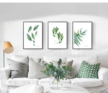 Proaspăt stil de arta de perete panza printuri frunze de imagine decor acasă fotografii neînrămate artă modernă pictura pentru camera de zi