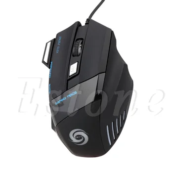 Professional Gaming mouse USB Optic cu Fir Mouse-ul 5500 DPI, 6 Butoane LED Backlight Soareci Pentru Gamer Pro Gaming mouse